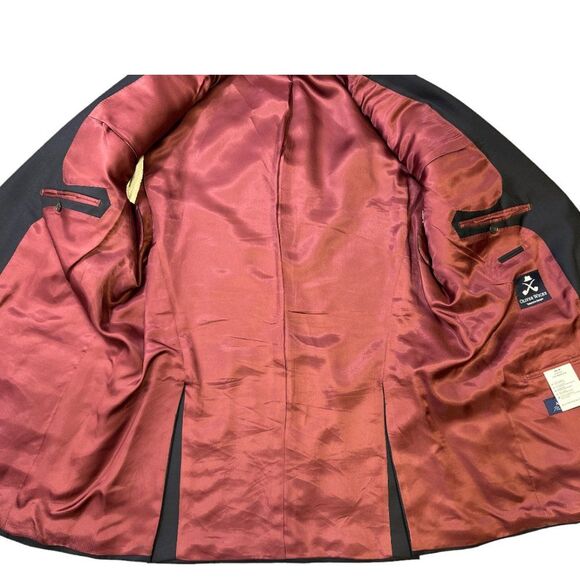 Oliver Wicks Wool Blazer in Navy Blue Tailored in Europe Platinum 140s Size 44R - Picture 9 of 15